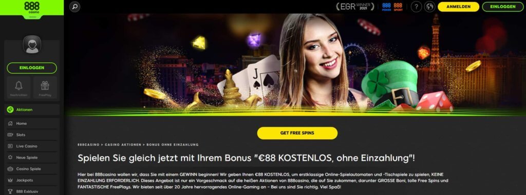 888Casino Online Bonus ohne Einzahlung