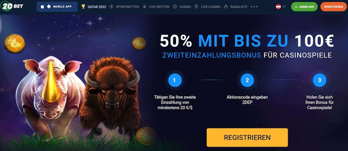 20Bet Einzahlungsbonus