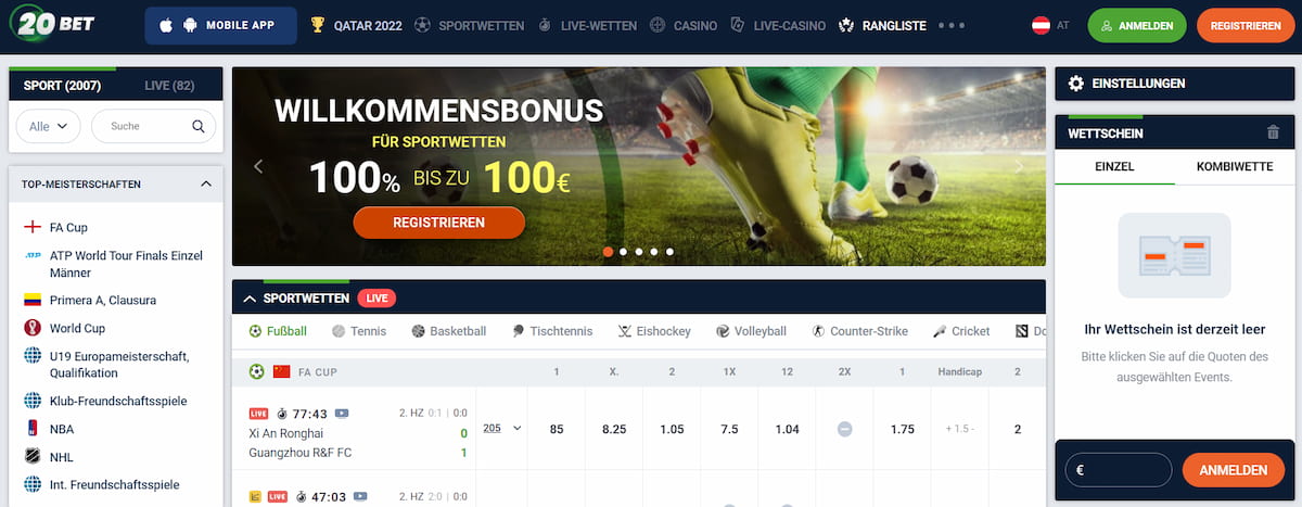 20Bet Erfahrungen