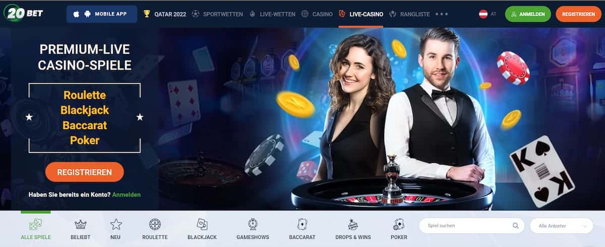 20Bet Live Casino