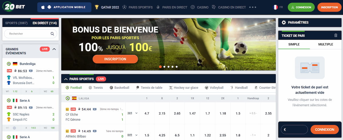 20Bet Casino avec Paysafecard