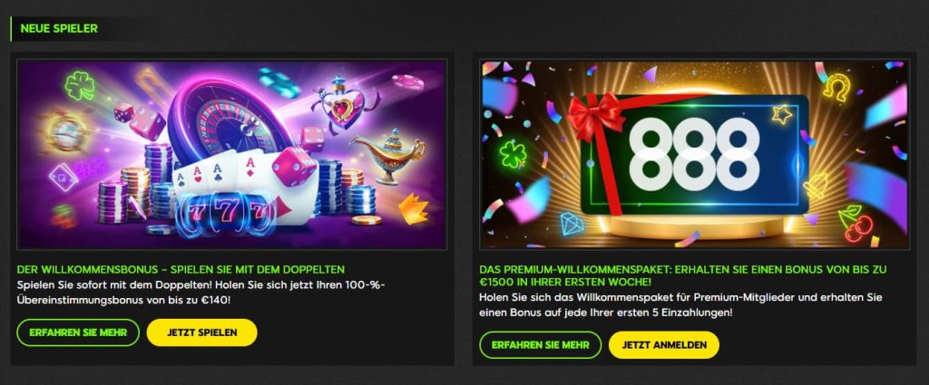 888Casino Bonusangebote