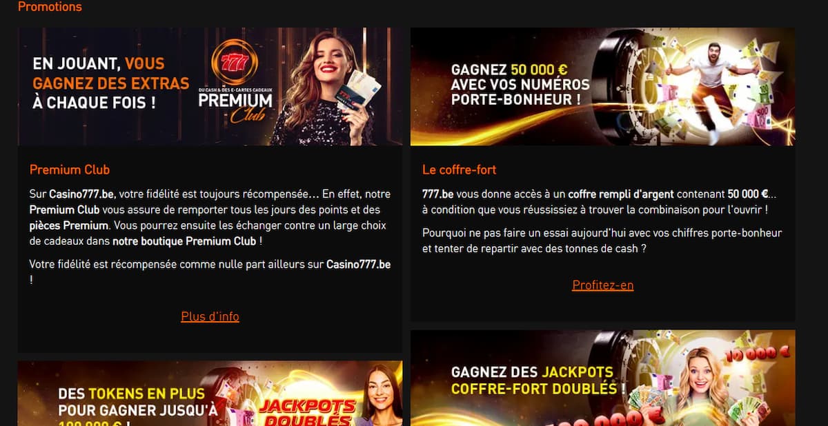 casino 777 Les bonus