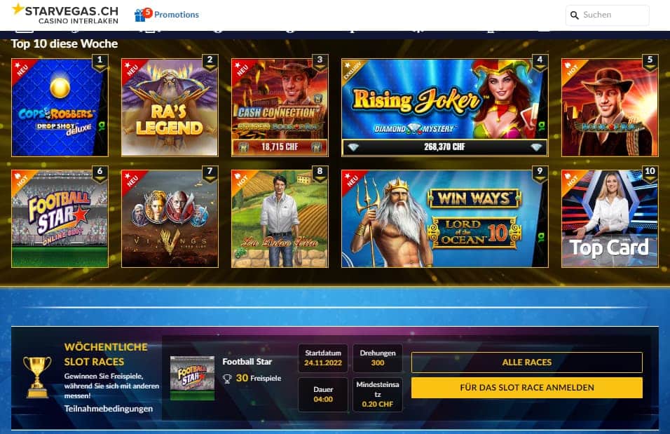 Bei Starvegas Casino registrieren