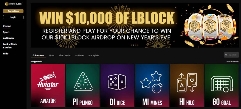 LuckyBlock Casino mit Ethereum