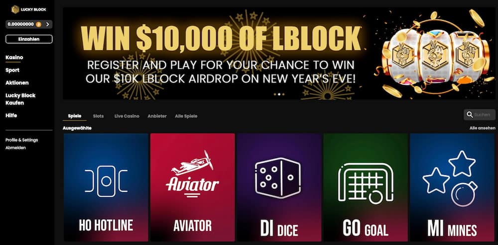 LuckyBlock Casino ohne Oasis