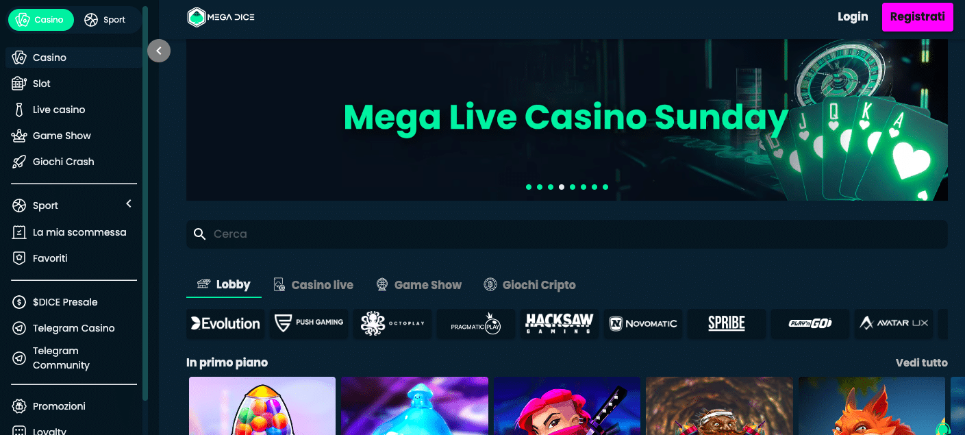 crypto casino mega dice