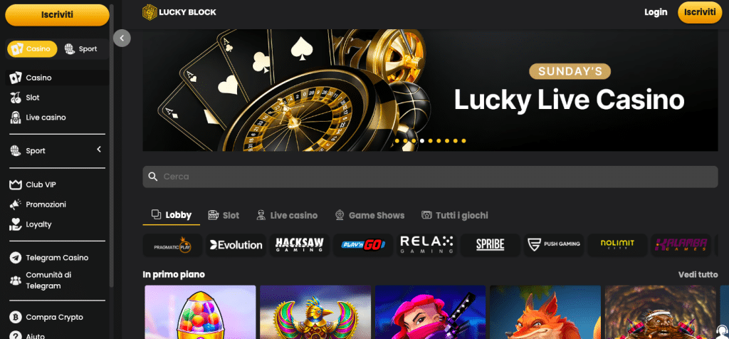 crypto casino lucky block siti slot online